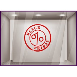 Sticker Black Friday TAMPON PROMOTION VITRINE MAGASIN MODE