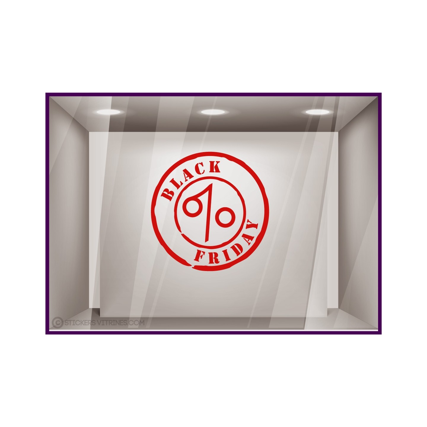 Sticker Black Friday TAMPON PROMOTION VITRINE MAGASIN MODE