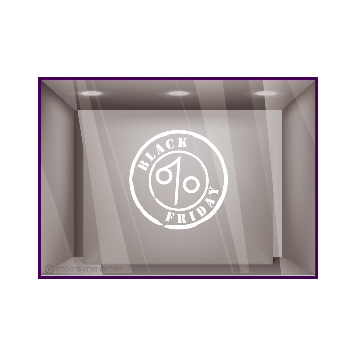 Sticker Black Friday TAMPON PROMOTION VITRINE MAGASIN MODE