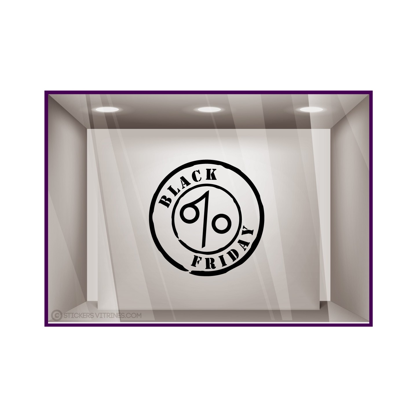 Sticker Black Friday TAMPON PROMOTION VITRINE MAGASIN MODE