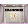 Stickers Black Friday Pourcentage vitrine magasin destockage promotion vitrophanie