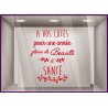 Sticker Vitrine Lettrage adhésif à vos côtés pour une année pharmacie instituts de beauté