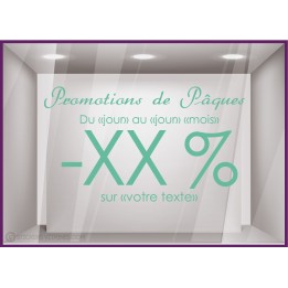 Sticker Promotions de Pâques personnalisable fêtes réduction 