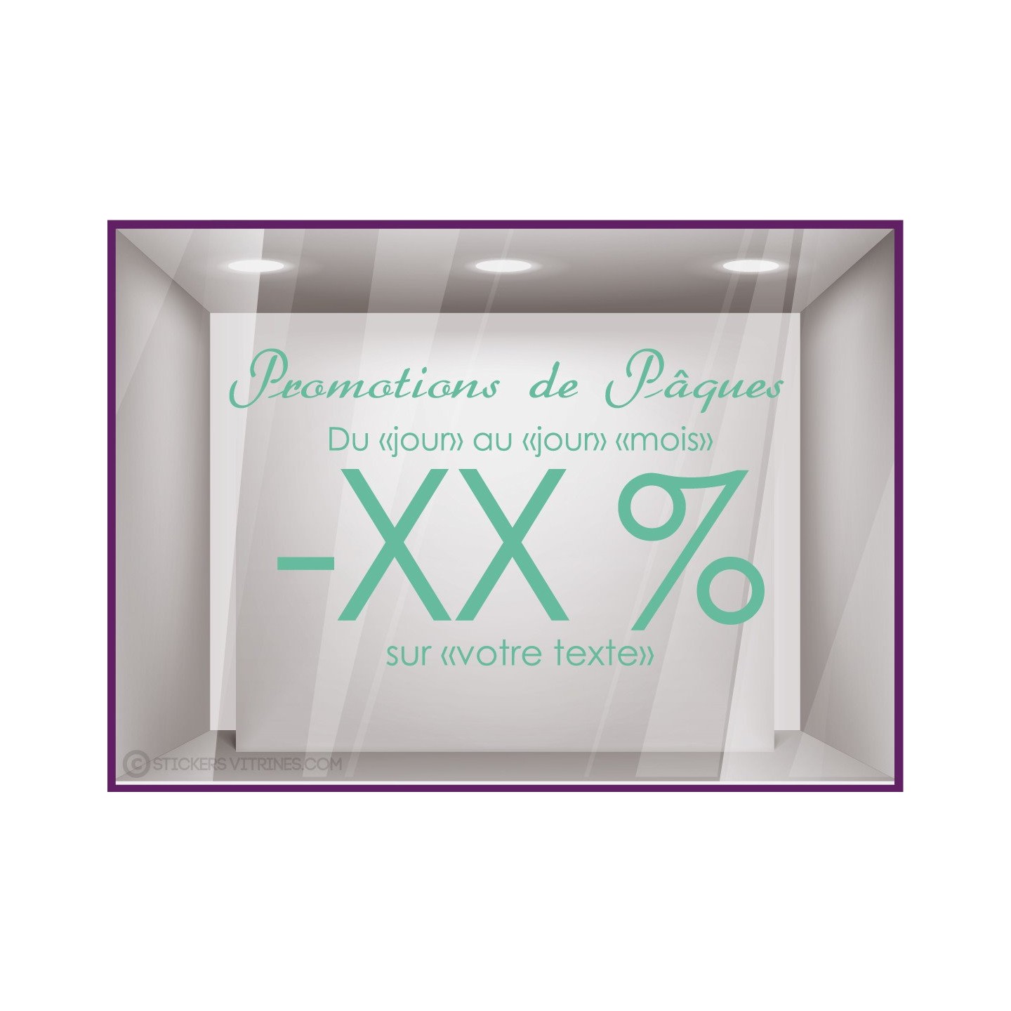 Sticker Promotions de Pâques personnalisable fêtes réduction 