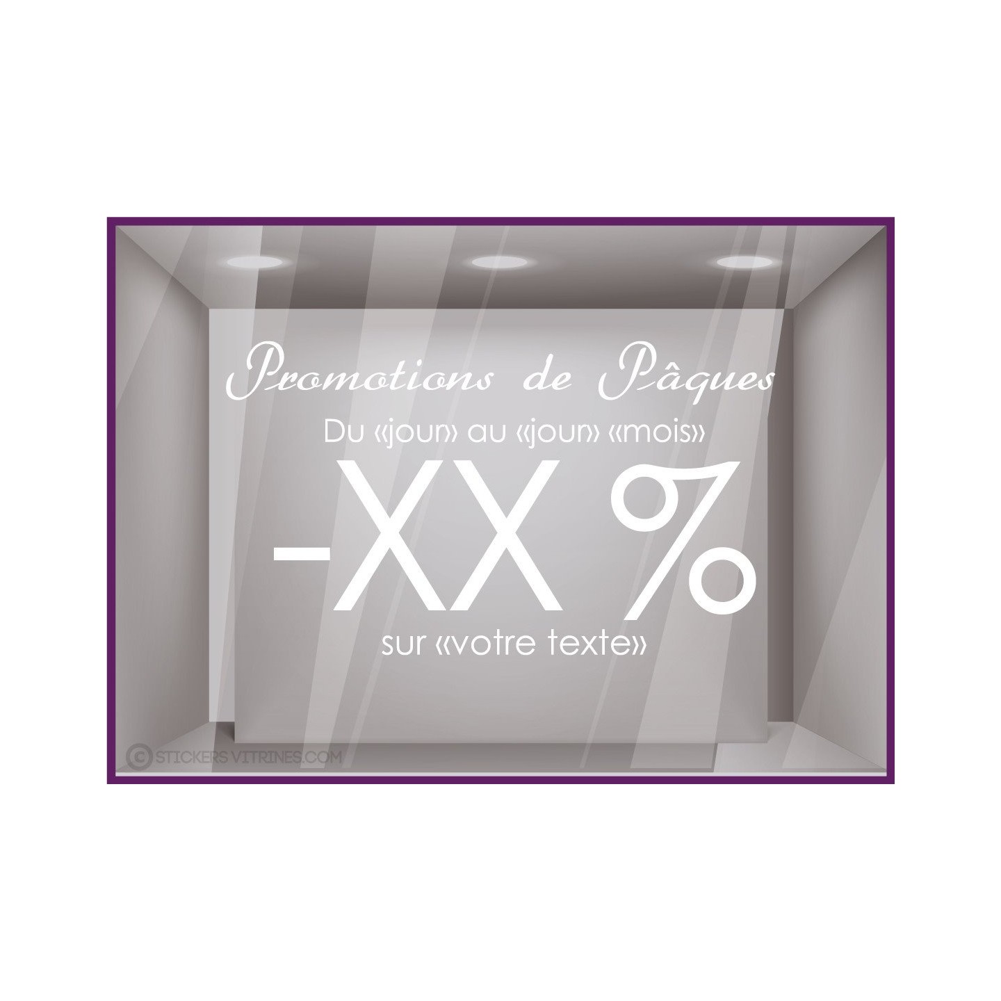 Sticker Promotions de Pâques personnalisable fêtes réduction 
