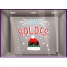 Sticker Winter Soldes Bonnets hivers promotion magasin boutique vitrophanies autocollants vitrine mode maroquinerie deco neige
