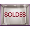Sticker Soldes Paillettes pourcentage promotion devanture calicot magasin mode bijouterie  maroquinerie vitrine vitre calicot 
