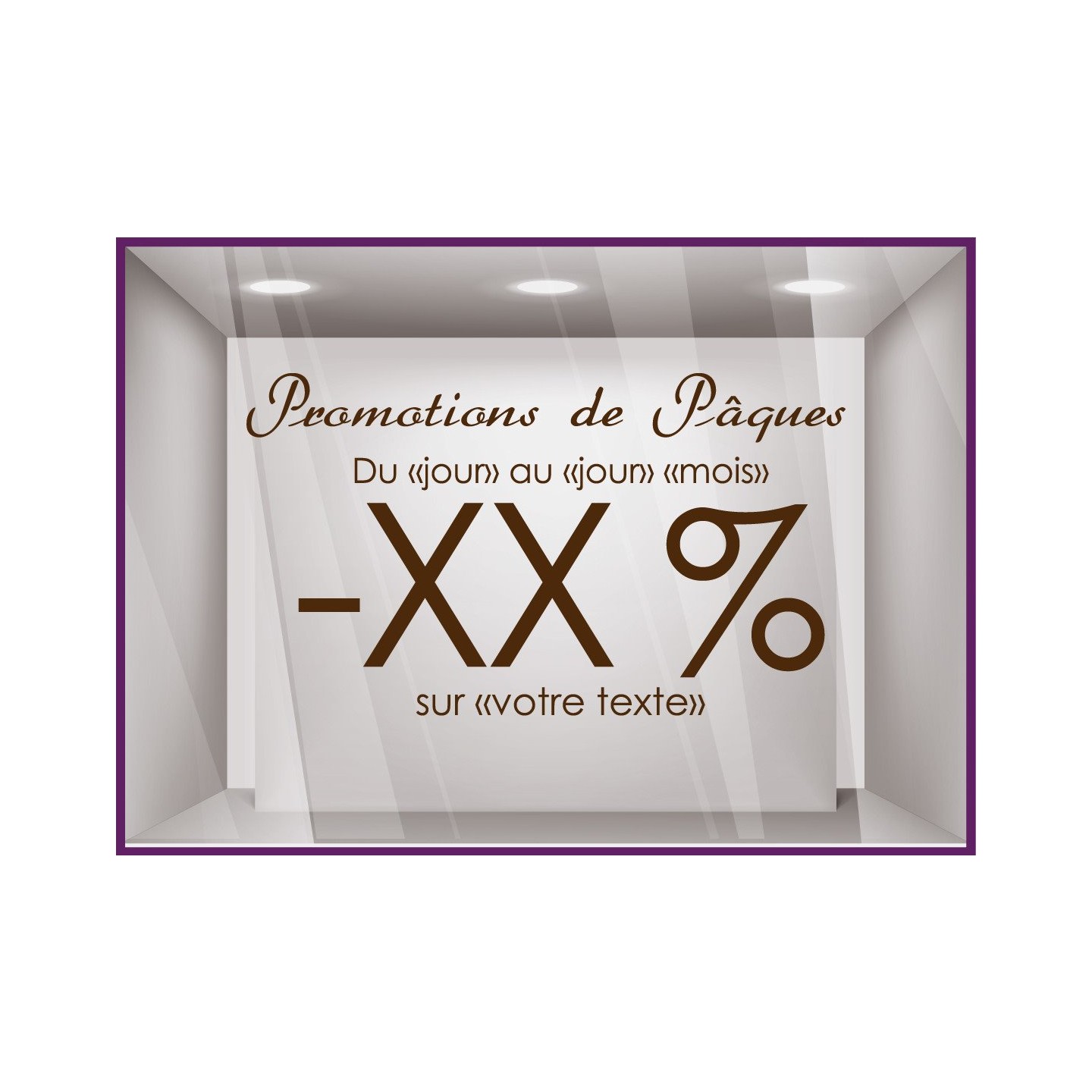 Sticker Promotions de Pâques personnalisable fêtes réduction 