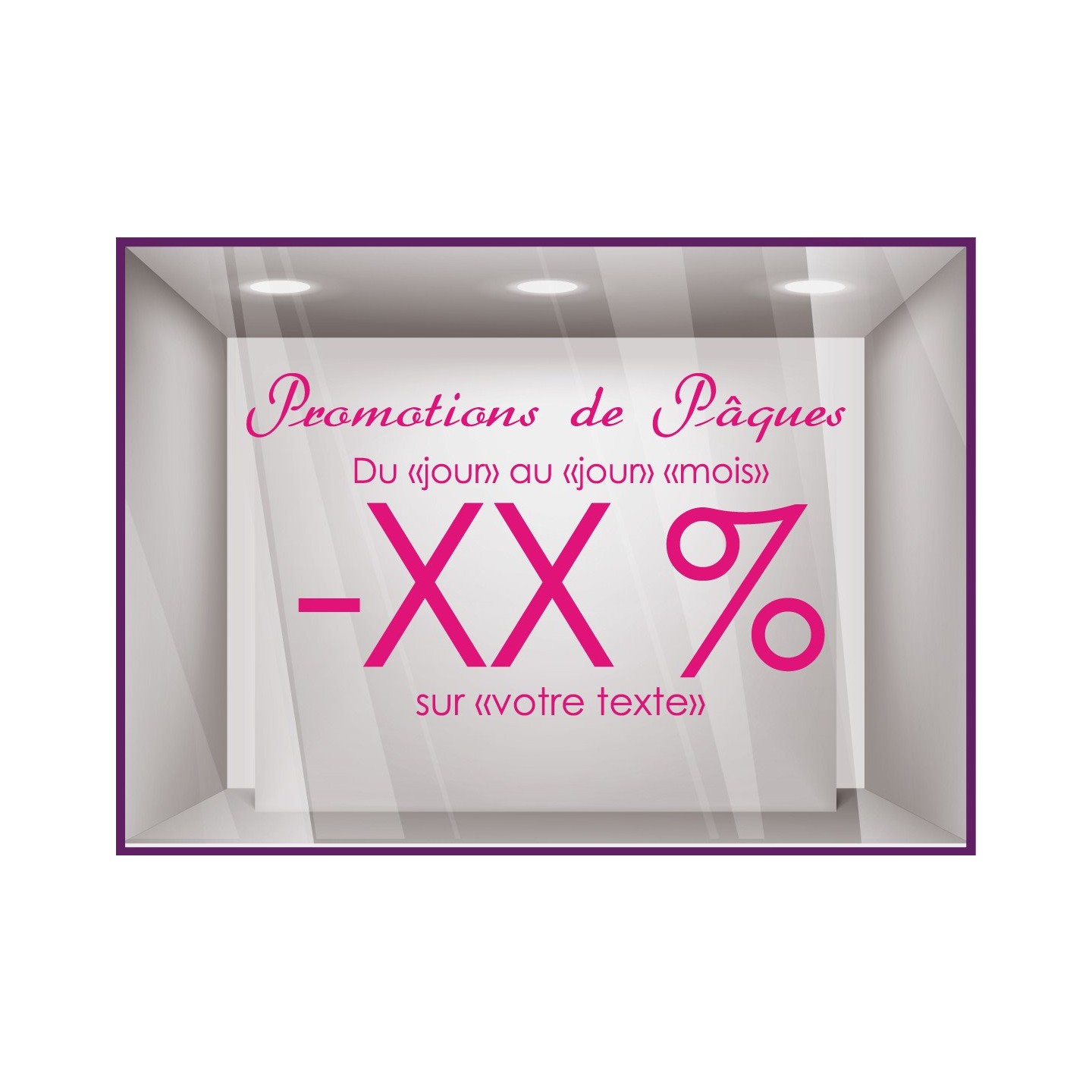 Sticker Promotions de Pâques personnalisable fêtes réduction 