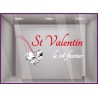 Sticker St Valentin Coeur Diamant Bijouterie Autocollant Adhésif Lettrage 