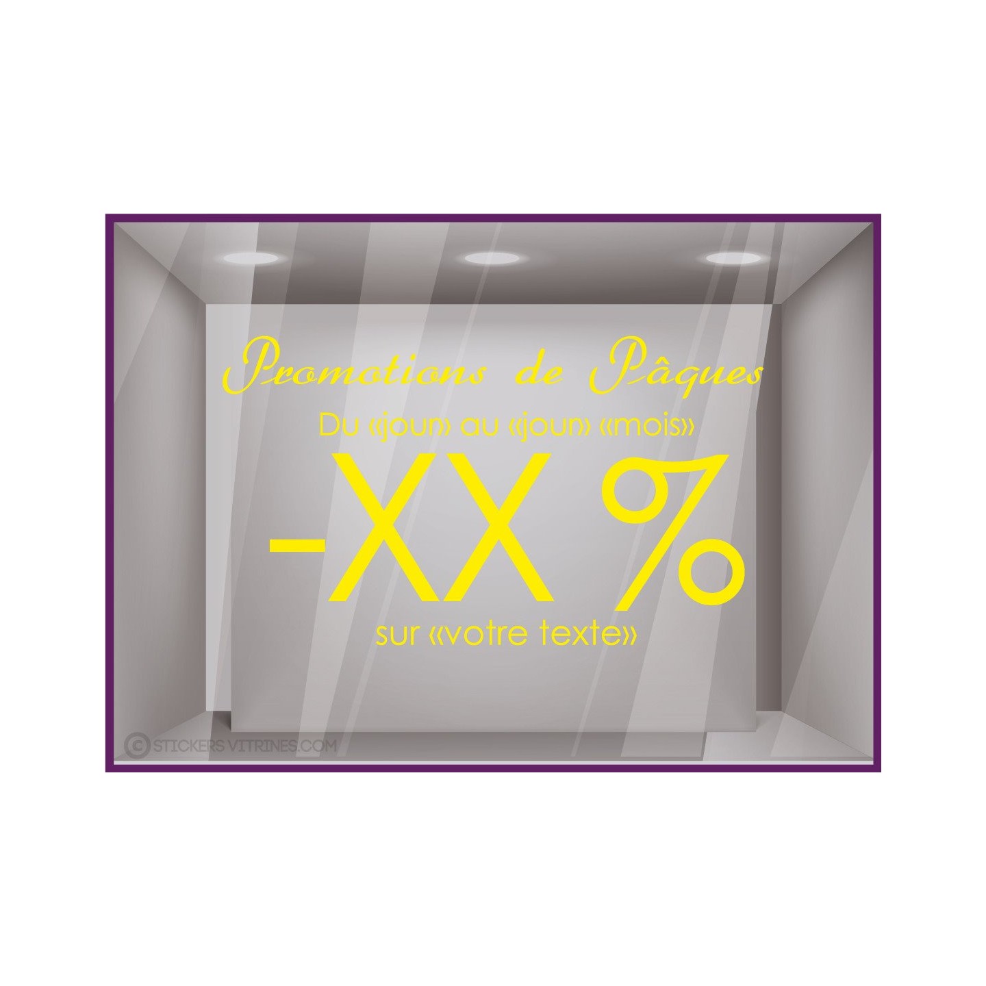 Sticker Promotions de Pâques personnalisable fêtes réduction 