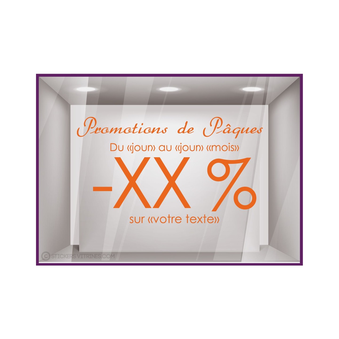 Sticker Promotions de Pâques personnalisable fêtes réduction 