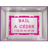 Sticker Bail à Céder à personnaliser Autocollant Adhésif Magasin Vitrine Signalétique Horaires