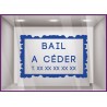 Sticker Bail à Céder à personnaliser Autocollant Adhésif Magasin Vitrine Signalétique Horaires