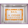 Sticker Bail à Céder à personnaliser Autocollant Adhésif Magasin Vitrine Signalétique Horaires