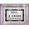 Sticker Bail à Céder à personnaliser Autocollant Adhésif Magasin Vitrine Signalétique Horaires