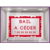 Sticker Bail à Céder à personnaliser Autocollant Adhésif Magasin Vitrine Signalétique Horaires