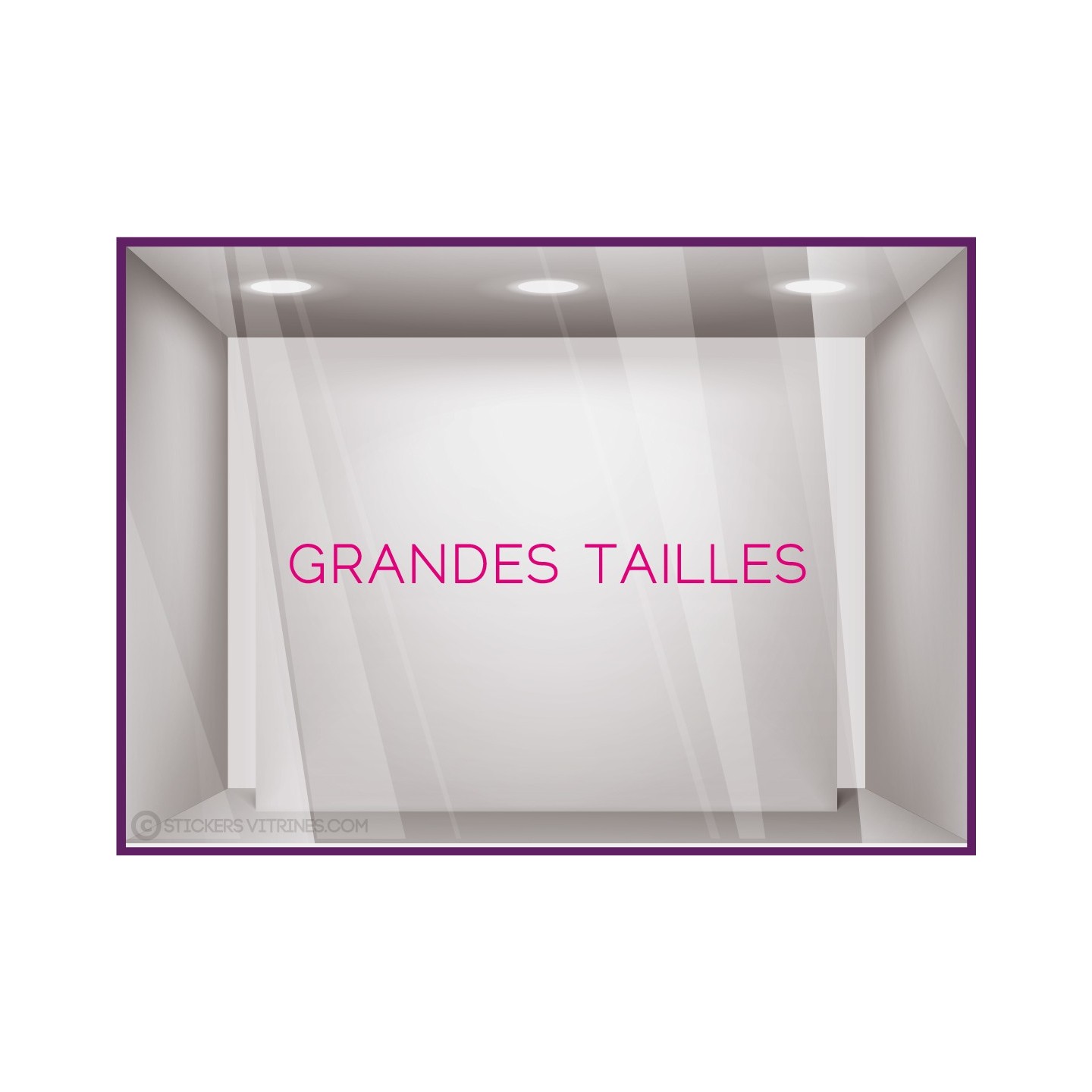 STICKER GRANDES TAILLES MAGASIN PRET-A-PORTER MODE SIGNALETIQUE LETTRAGE ADHESIF CALICOT