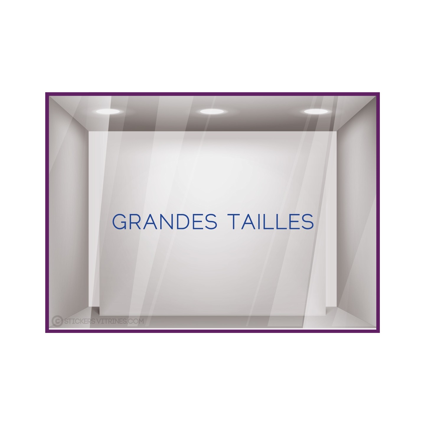 STICKER GRANDES TAILLES MAGASIN PRET-A-PORTER MODE SIGNALETIQUE LETTRAGE ADHESIF CALICOT
