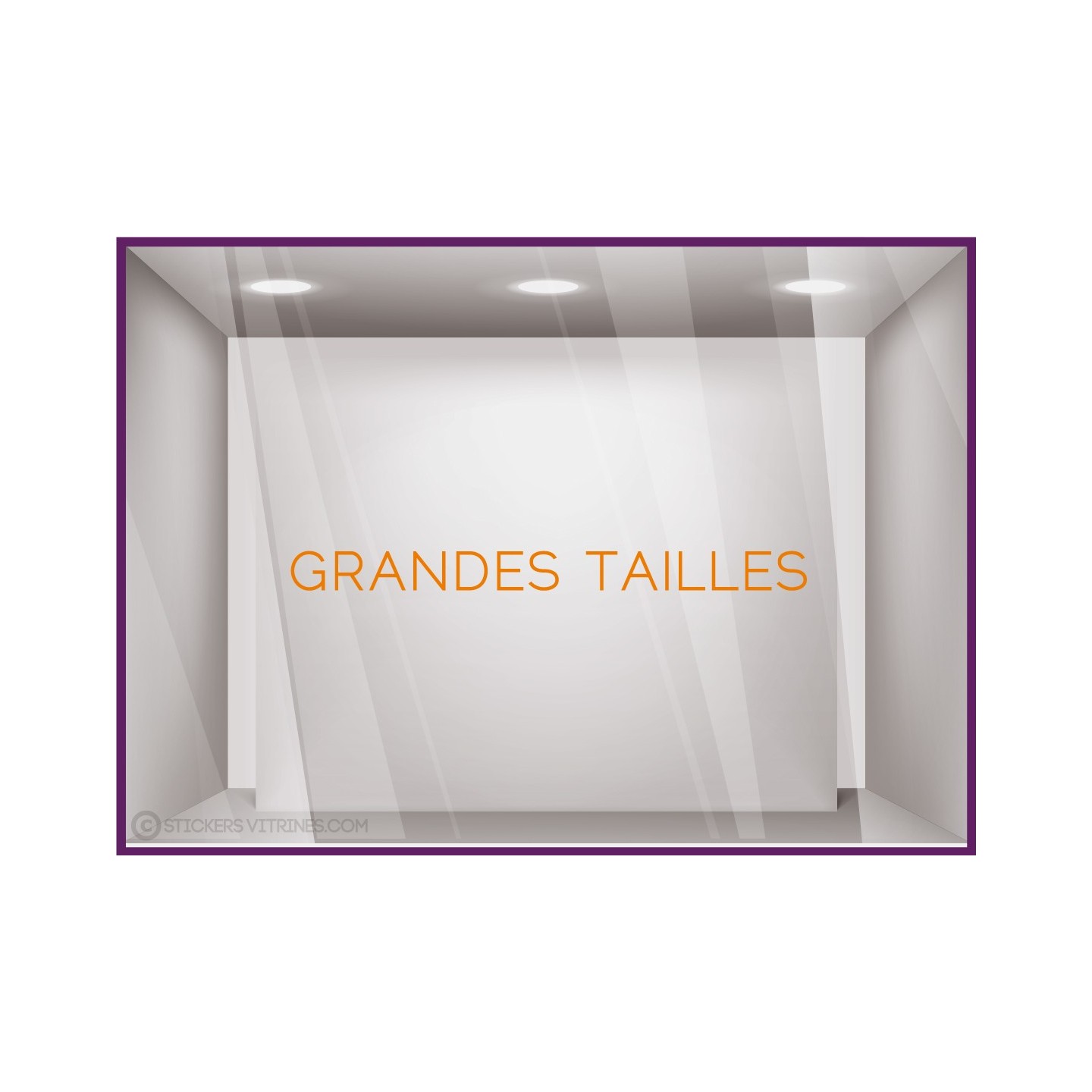 STICKER GRANDES TAILLES MAGASIN PRET-A-PORTER MODE SIGNALETIQUE LETTRAGE ADHESIF CALICOT