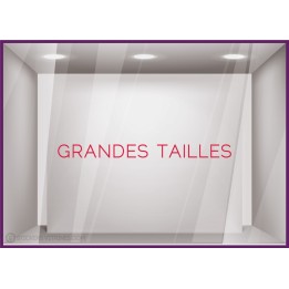 STICKER GRANDES TAILLES MAGASIN PRET-A-PORTER MODE SIGNALETIQUE LETTRAGE ADHESIF CALICOT