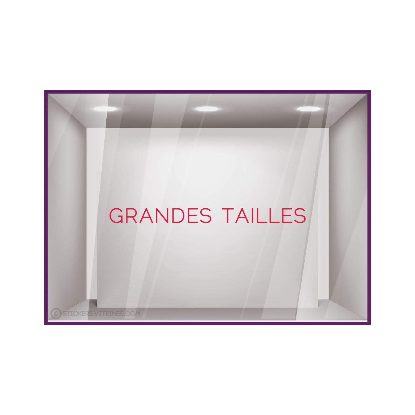 STICKER GRANDES TAILLES MAGASIN PRET-A-PORTER MODE SIGNALETIQUE LETTRAGE ADHESIF CALICOT