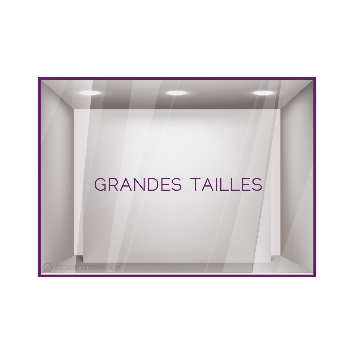 STICKER GRANDES TAILLES MAGASIN PRET-A-PORTER MODE SIGNALETIQUE LETTRAGE ADHESIF CALICOT