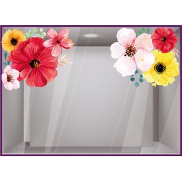 Kit de stickers fleurs géantes Printemps Fleuriste Adhésif autocollant 