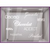 Sticker Chocolat Addict oeufs Paques Praline Cloches Cacao devanture vitrine boulangerie patisserie chocolaterie calicot adhesif