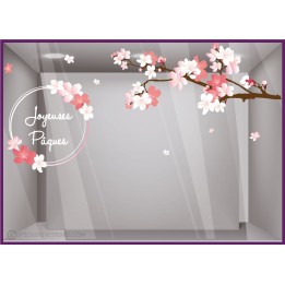  Kit de Stickers Couronne et branche joyeuses paques boulangerie patisserie chocolaterie vitrophanies