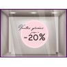 STICKERS VENTES PRIVEES POUR LES PROMOTIONS A COLLER SUR LA DEVANTURE MAGASIN