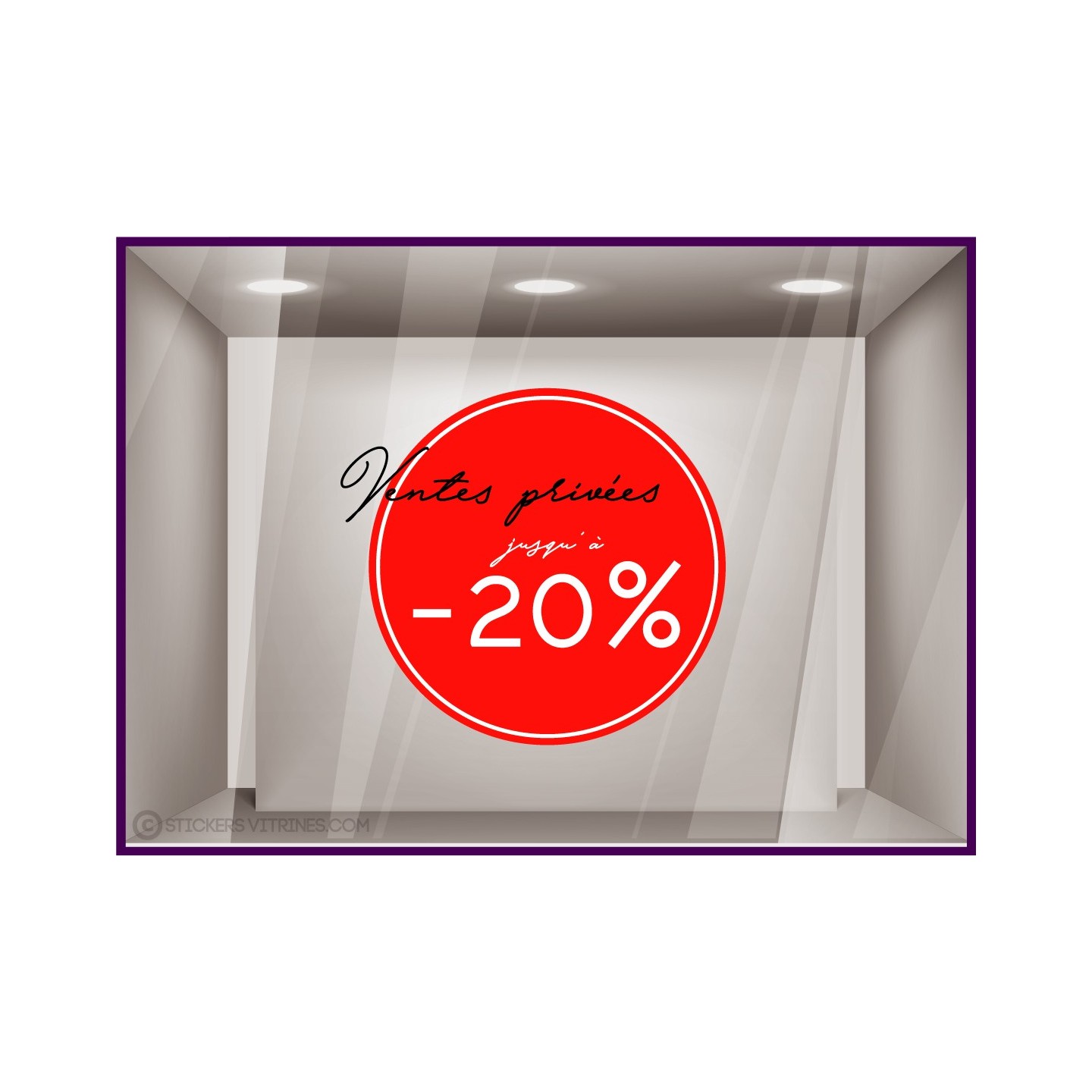 STICKERS VENTES PROMO REMISE MAROQUINERIE MODE DECO ADHESIF AUTOCOLLANT VITRE LETTRAGE 