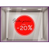 STICKERS VENTES PROMO REMISE MAROQUINERIE MODE DECO ADHESIF AUTOCOLLANT VITRE LETTRAGE 