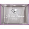 Autocollant pour vitre Sticker Maman je T'aime Coeur Diamant bijouterie joaillerie fête des mères