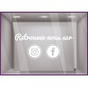 Sticker Retrouvez-nous sur Facebook et Instagram magasin vitre signaletique reseaux sociaux autocollant