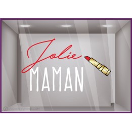 Sticker Jolie Maman Rouge à Lèvres
