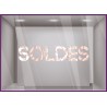 Sticker Soldes Panthère Décoration vitrine boutique mode sauvage vitrophanie lettre adhésive