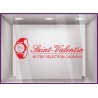 Sticker Montre Saint-Valentin vitrine devanture bijouterie magasin lettrage adhesif calicot vitrophanie vitre horloger