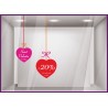 Kit de Stickers Promo Saint Valentin amour fete amoureux vitrophanie promotions adhesif vitrine boutique devanture