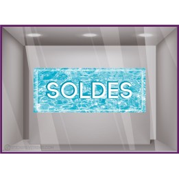 Sticker Soldes piscine braderie magasin destockage enseigne mode institut de beauté magasin de décoration