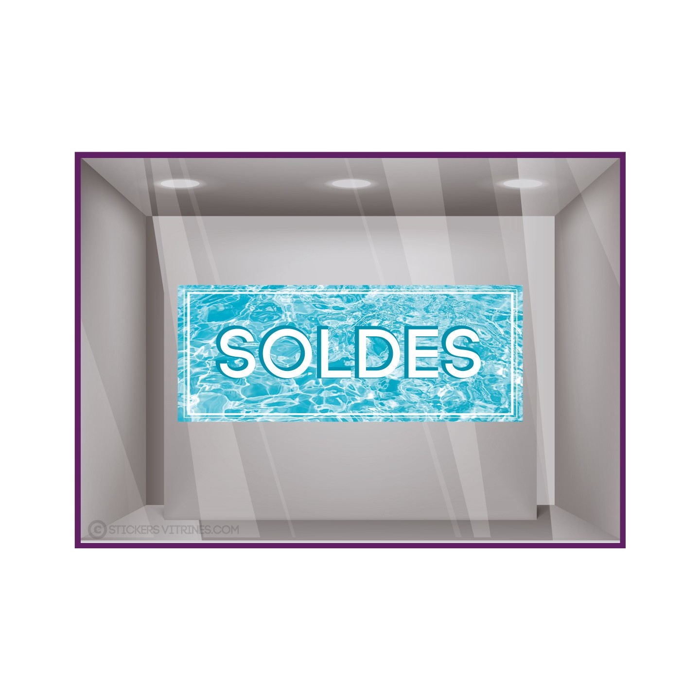 Sticker Soldes piscine braderie magasin destockage enseigne mode institut de beauté magasin de décoration