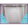 Kit de stickers piscine été vitrine boutique signalétique commerce devanture calicot magasin