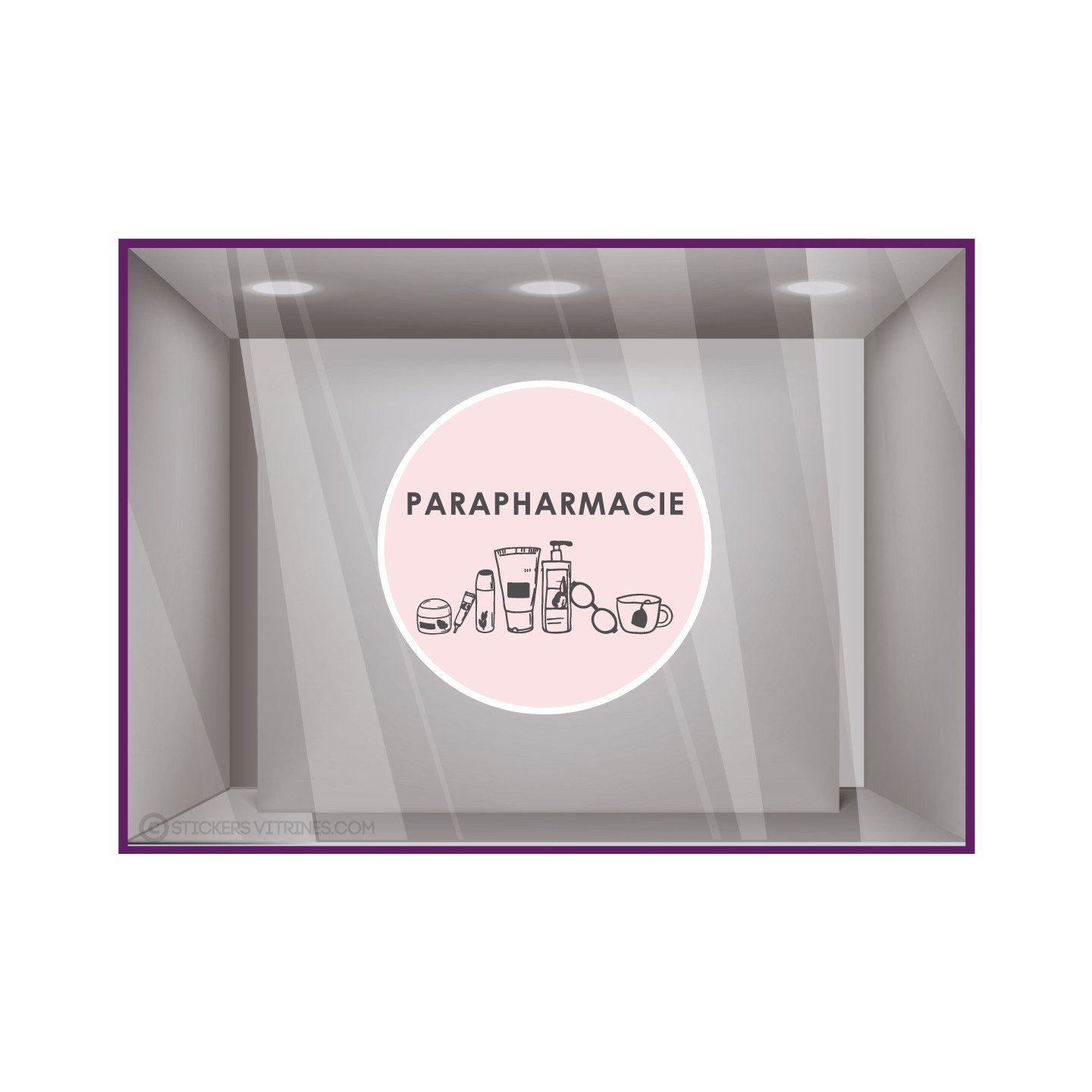 Sticker Parapharmacie Autocollant Adhésif Pharmacie Magasin Vitrine Signalétique 