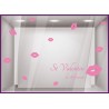 Kit de Stickers Saint Valentin Bisou vitrophanie calicot lettrage autocollant vitrine devanture mode bijouterie beaute