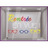Sticker C'est la Rentrée Lunettes Opticien Magasin Vitrine Devanture Autocollant Adhésif