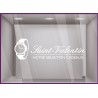Sticker Montre Saint-Valentin vitrine devanture bijouterie magasin lettrage adhesif calicot vitrophanie vitre horloger