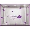 Kit de Stickers Saint Valentin Bisou vitrophanie calicot lettrage autocollant vitrine devanture mode bijouterie beaute