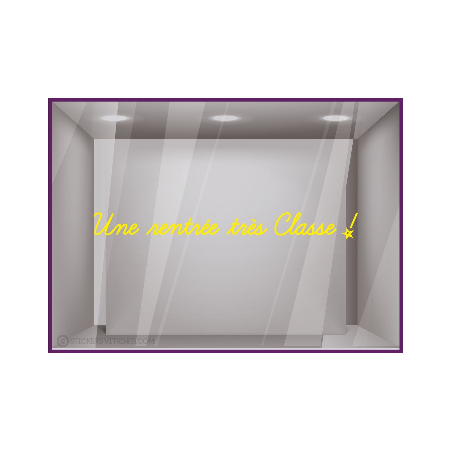 Sticker Une rentrée très classe autocollant adhésif lettrage bijouterie mode vitrine boutique enfant