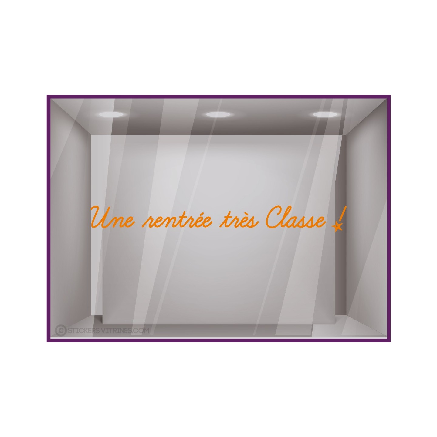 Sticker Une rentrée très classe autocollant adhésif lettrage bijouterie mode vitrine boutique enfant