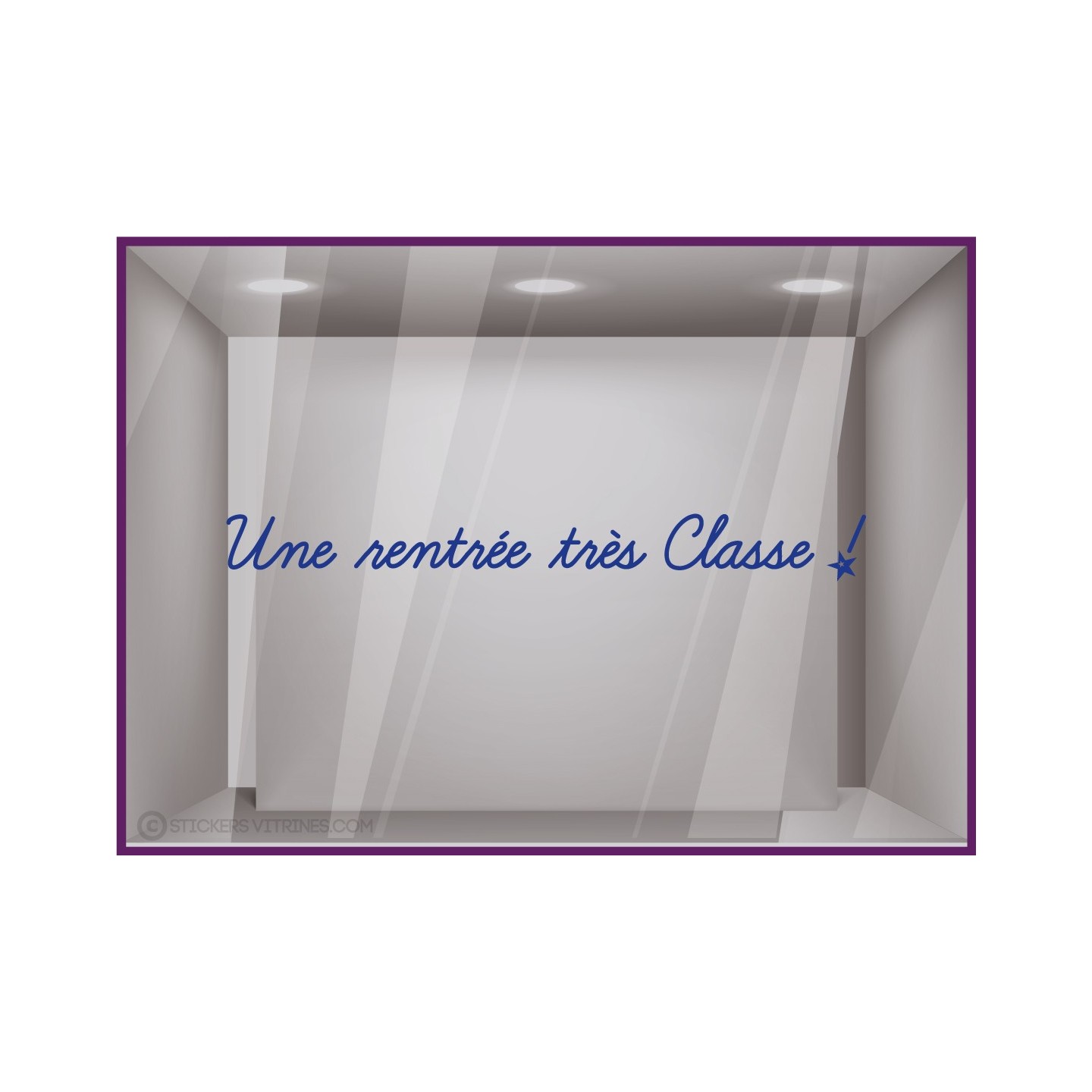 Sticker Une rentrée très classe autocollant adhésif lettrage bijouterie mode vitrine boutique enfant